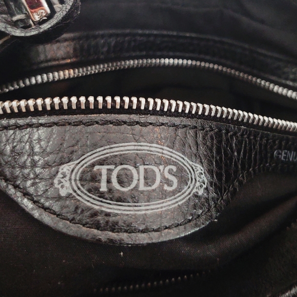 Tod's Black Suede and Leather Designer Bag - Picture 10 of 13
